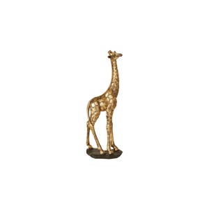 Giraf på fod, Guldfarvet, 12x35cm.